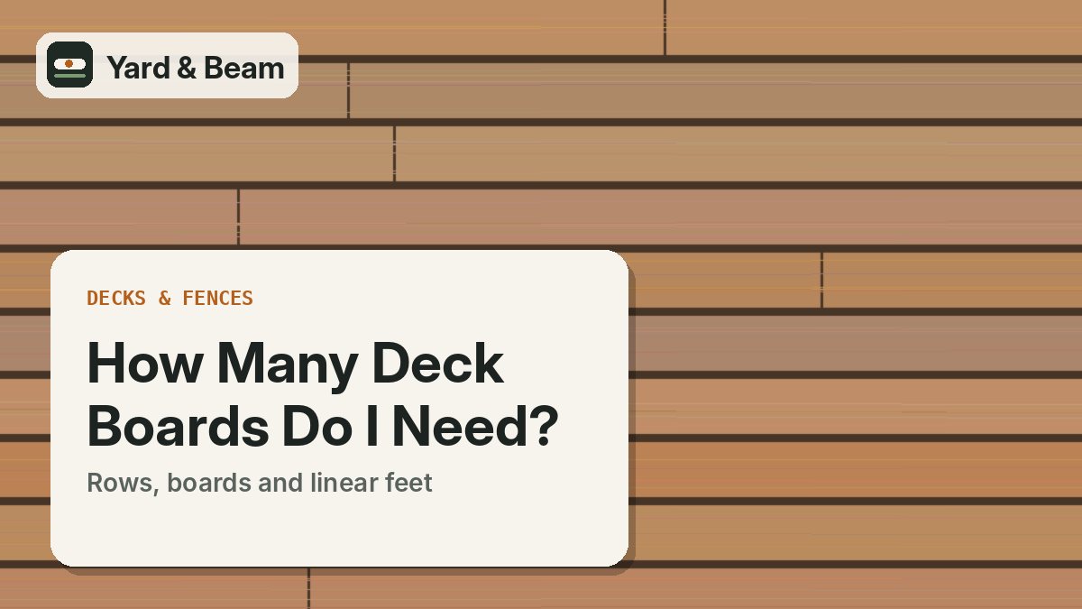 Rows of deck boards laid across joists with a tape measure and spacers