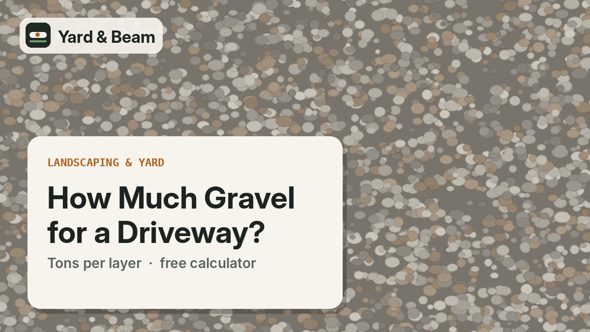 Cross-section of a gravel driveway showing a compacted base layer under a layer of surface stone